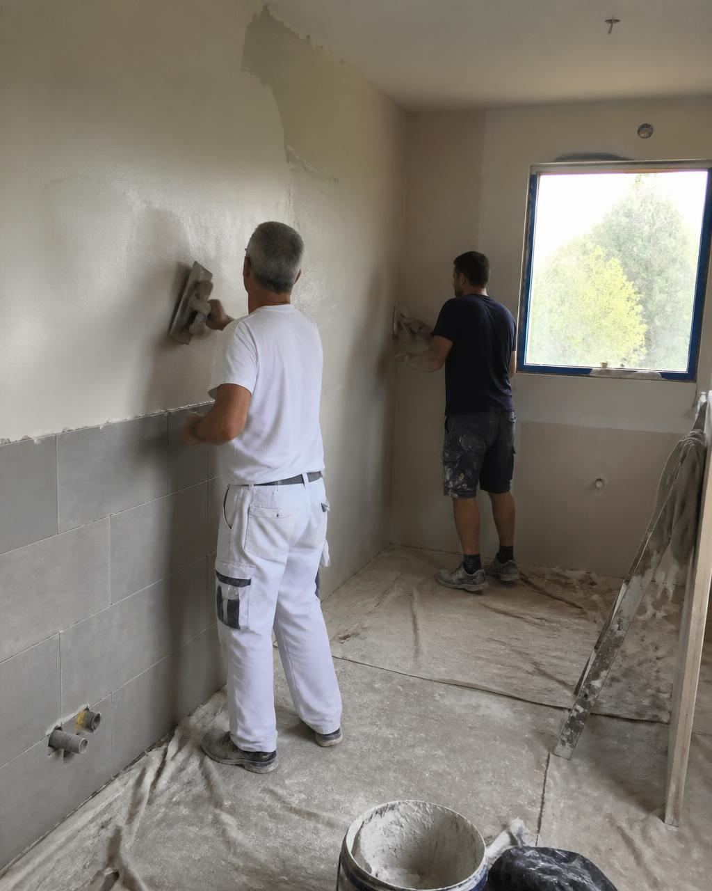Chantier de rénovation mené par LC Bâtiment près d'Agde